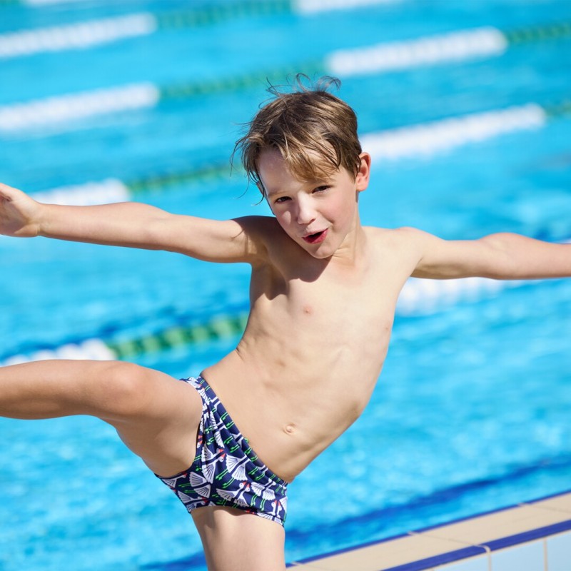 Дитячі плавки Funky Trunks Toddler Boy's Printed Trunks Sitting Duck (FTS002B72174) розмір (5 років) сині