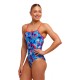 Жіночий купальник Funkita Ladies Single Strap One Piece Messy Messy Messy (FKS030L72252) розмір 12 синій