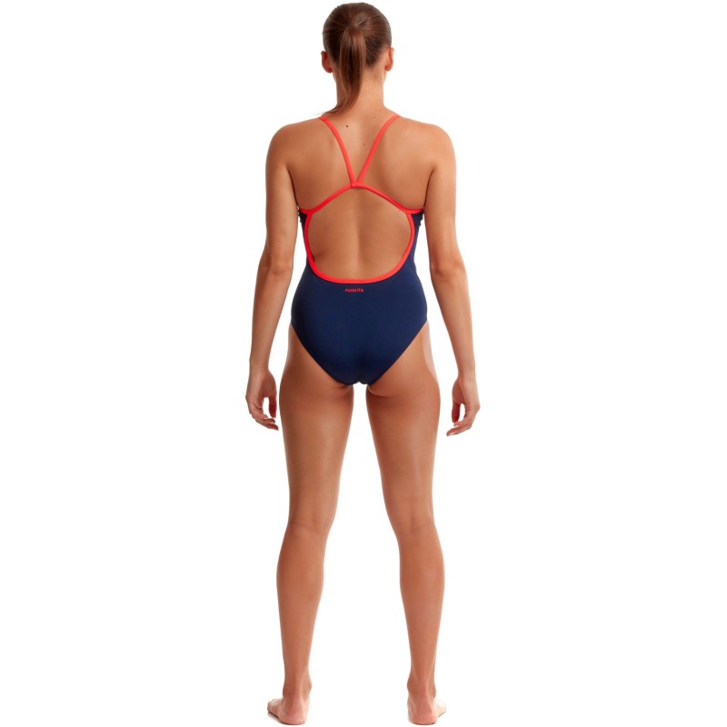 Жіночий купальник Funkita Ladies Single Strap One Piece Ocean Fire (FKS030L02324) розмір 8 синій