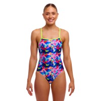 Женский купальник Funkita Ladies Single Strap One Piece Wet Wave (FKS030L72221) размер 6 синий