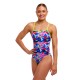 Жіночий купальник Funkita Ladies Single Strap One Piece Wet Wave (FKS030L72221) розмір 8 синій