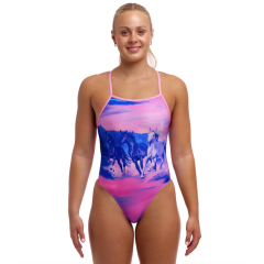 Жіночий купальник Funkita Ladies Tie Me Tight One Piece Ride Time (FKS036L72237) розмір 10 з конями