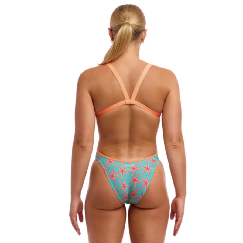 Жіночий купальник з широкими лямками Funkita Ladies Brace Free One Piece Star Party (FKS051L72219) розмір 10 із зірочками