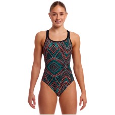 Жіночий купальник Funkita Ladies Eclipse One Piece Spiro Mint (FKS067L72095) розмір 10 чорний