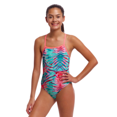 Дитячій купальник Funkita Girl's Strapped In One Piece Ripple Reflect (FKS034G72160) розмір 10 (10-11 років) блакитний