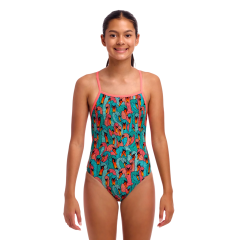 Дитячій купальник Funkita Girl's Strapped In One Piece Swan See Swan (FKS034G72230) розмір 14 (14-15 років) з лебедями