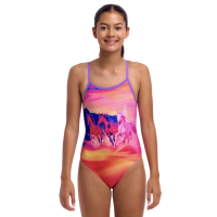 Дитячій купальник для плавання Funkita Girl's Single Strap One Piece Go Riding (FKS030G72238) розмір 10 з конями