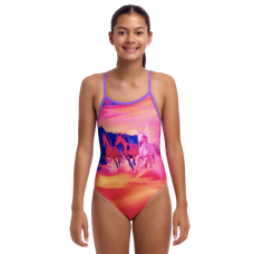 Дитячій купальник для плавання Funkita Girl's Single Strap One Piece Go Riding (FKS030G72238) розмір 8 з конями