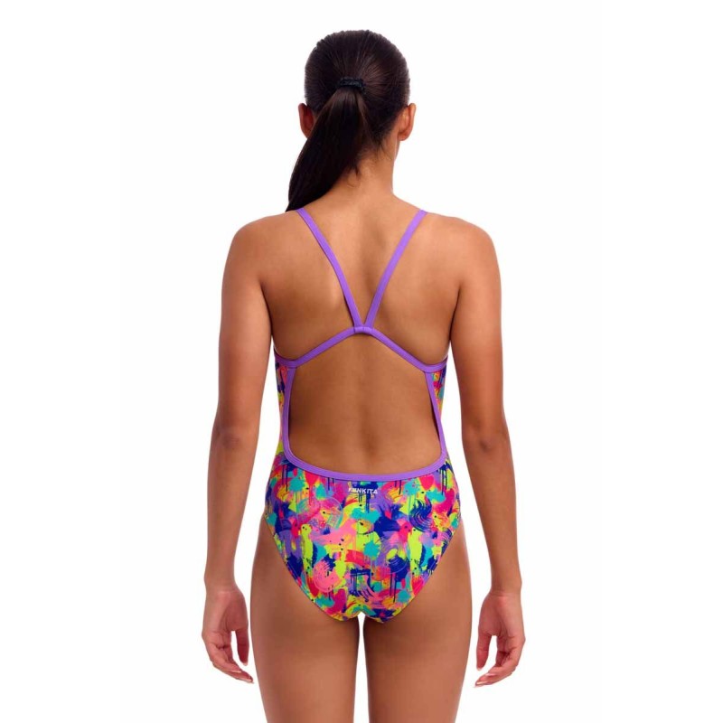Дитячій купальник для плавання Funkita Girl's Single Strap One Piece Mess Match (FKS030G72251) розмір 14