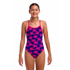 Дитячій купальник для плавання Funkita Girl's Single Strap One Piece Pinky Palms (FKS030G72228) розмір 8 з пальмами
