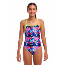 Дитячій купальник Funkita Girl's Single Strap One Piece Wet Wave (FKS030G72221) розмір 10 синій