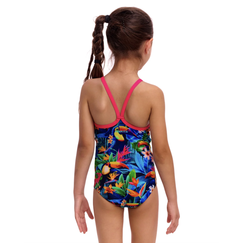 Дитячий купальник для плавання Funkita Toddler Girl's Printed One Piece Birdie Wordie (FKS022G72248) на 6 років з туканами