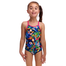 Дитячий купальник для плавання Funkita Toddler Girl's Printed One Piece Birdie Wordie (FKS022G72248) на 6 років з туканами