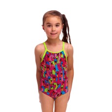 Дитячий купальник для плавання Funkita Toddler Girl's Printed One Piece Swan City (FKS022G72231) на 5 років з лебедями