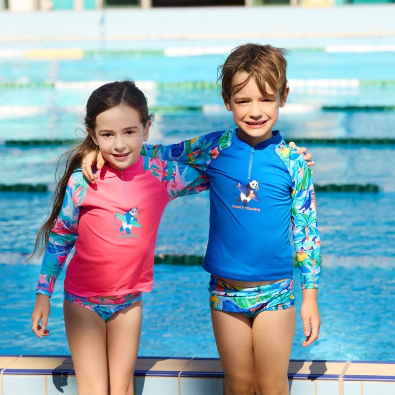 Дитячий сонцезахисний реглан для плавання (футболка з довгим рукавом) Toddler Girl's Zippy Rashie & Brief (FKS059G72153) на 3 роки 