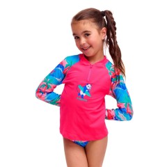 Дитячий сонцезахисний реглан для плавання (футболка з довгим рукавом) Toddler Girl's Zippy Rashie & Brief (FKS059G72153) на 5 роки 