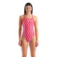 Жіночий спортивний купальник для плавання Arena Ripple Print SWIMSUIT Challenge Back (010170-990) рожевий розмір 42