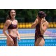 Дитячий спортивний купальник для плавання Arena Women's Graphic Swimsuit Challenge (010656-550) чорний вогняний розмір 32 (12-13 років)