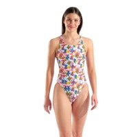 Женский спортивный купальник для плавания Arena Women's Desert Swimsuit Swim Tech Back (010213-101) белый размер 30 (10-11 лет)