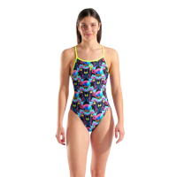 Жіночий спортивний купальник для плавання Arena WOMEN'S ARENA MULTI CHAMELEONS SWIMSUIT (010209-560) з медузами розмір 34 (14-15 років)