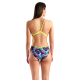 Жіночий спортивний купальник для плавання Arena WOMEN'S ARENA MULTI CHAMELEONS SWIMSUIT (010209-560) з медузами розмір 40