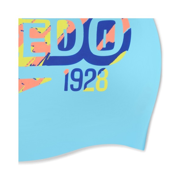 Шапочка для плавання Speedo REV SILC CAP JU (8-1130917623) блакитна з пальмами