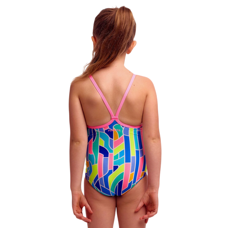 Дитячий купальник для плавання Funkita Toddler Girl's Printed One Piece Pillared (FKS022G72293) на 3 роки синій
