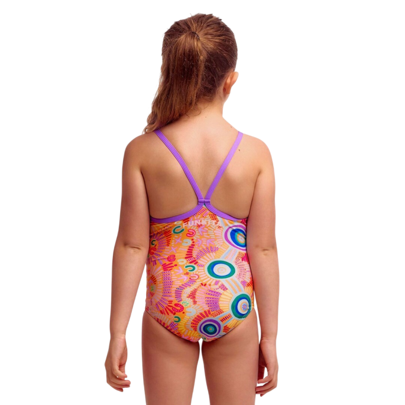Дитячий купальник для плавання Funkita Toddler Girl's Printed One Piece Kulin Colour (FKS022G72299) на 6 років рожевий