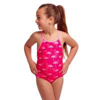 Детский купальник для плавания Funkita Toddler Girl's Printed One Piece Flaming Go Gos (FKS022G72305) на 3 года розовый