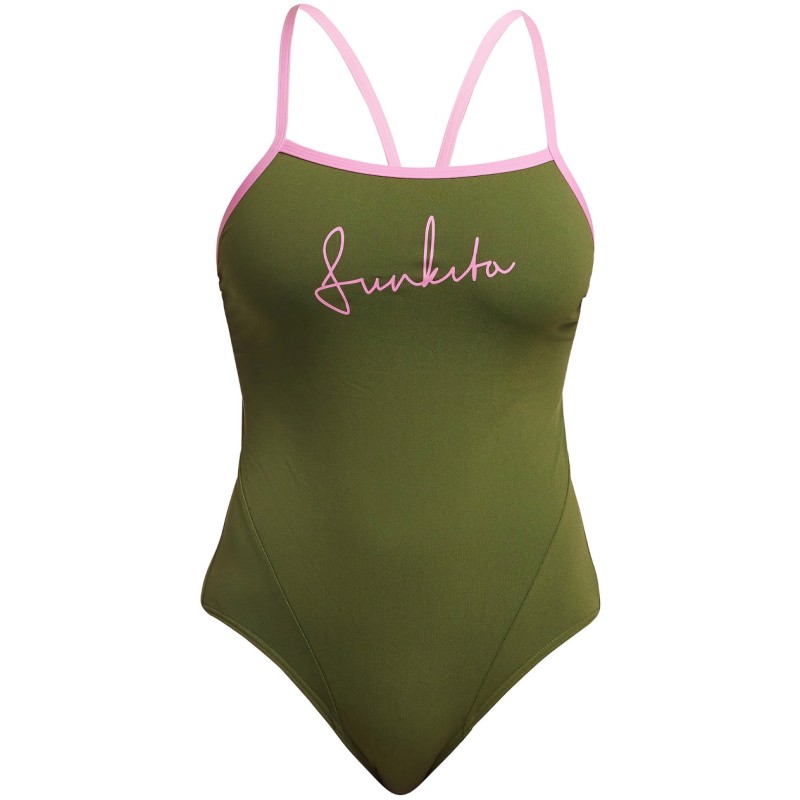 Жіночий купальник Funkita Ladies Single Strap One Piece Glamo Camo (FKS030L02317) розмір 12 хакі