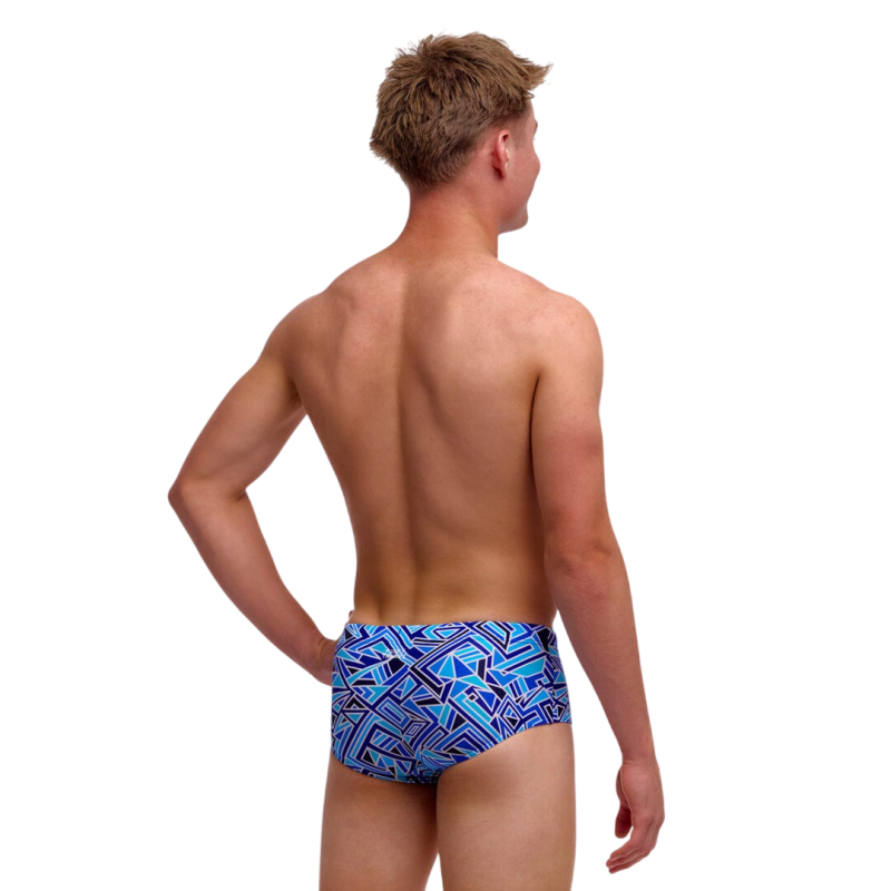 Дитячі плавки Funky Trunks Boy's Sidewinder Trunks Blue Bits (FTS015B72291) розмір 24 (8-9 років) блакитний