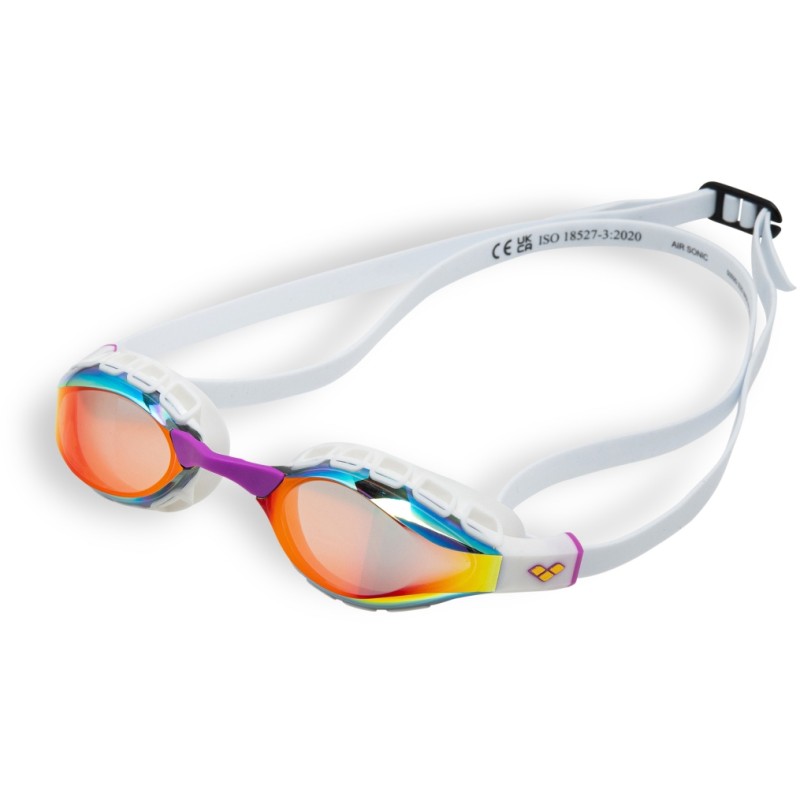 Окуляри для плавання Arena AIR SONIC MIRROR (011004-140) білі з дзеркальними лінзами