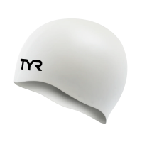 Шапочка для плавания TYR Adult Silicone Wrinkle-Free Swim Cap (LCS-100) белая