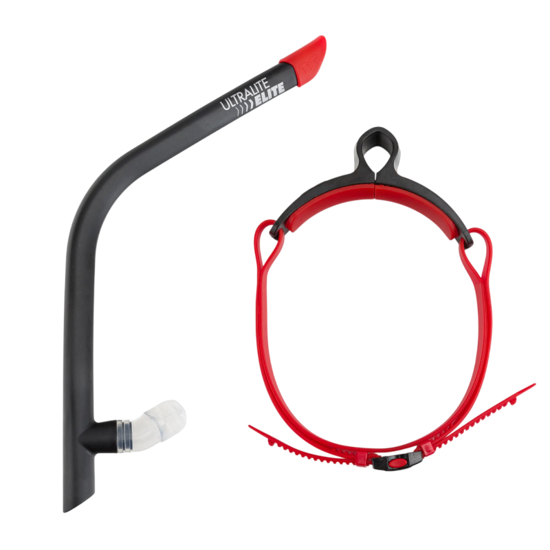 Дыхательная трубка для плавания фронтальная TYR Ultralite Snorkel Elite (LSNKLELT-001) черная