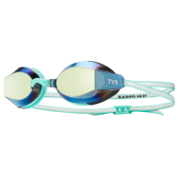 Женские очки для плавания TYR Women's Black Ops 140 EV Mirrored Racing Goggles (LGBKOPFM-299) голубие