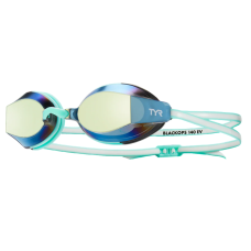 Женские очки для плавания TYR Women's Black Ops 140 EV Mirrored Racing Goggles (LGBKOPFM-299) голубие