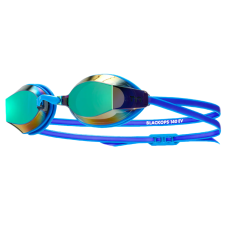 Женские очки для плавания TYR Women's Black Ops 140 EV Mirrored Racing Goggles (LGBKOPFM-421) синие