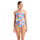 Жіночий купальник Arena Glass Swimsuit Lightdrop Back (010686-105) розмір 40 білий