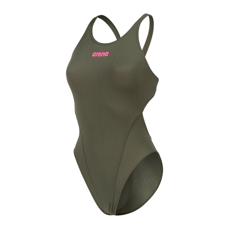 Жіночий спортивний купальник для плавання Arena TEAM SWIMSUIT SWIM TECH SOLID (004763-609) розмір 36 зелений