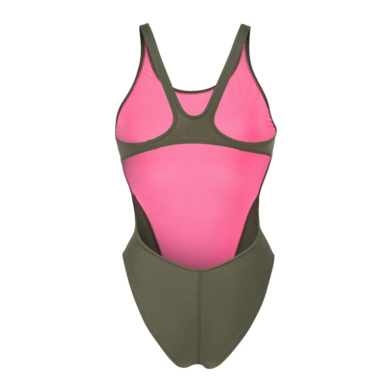 Жіночий спортивний купальник для плавання Arena TEAM SWIMSUIT SWIM TECH SOLID (004763-609) розмір 36 зелений