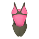 Жіночий спортивний купальник для плавання Arena TEAM SWIMSUIT SWIM TECH SOLID (004763-609) розмір 36 зелений