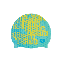 Дитяча шапочка Arena PRINT JR (94171-242) блакитно-жовта, на 6-12 років