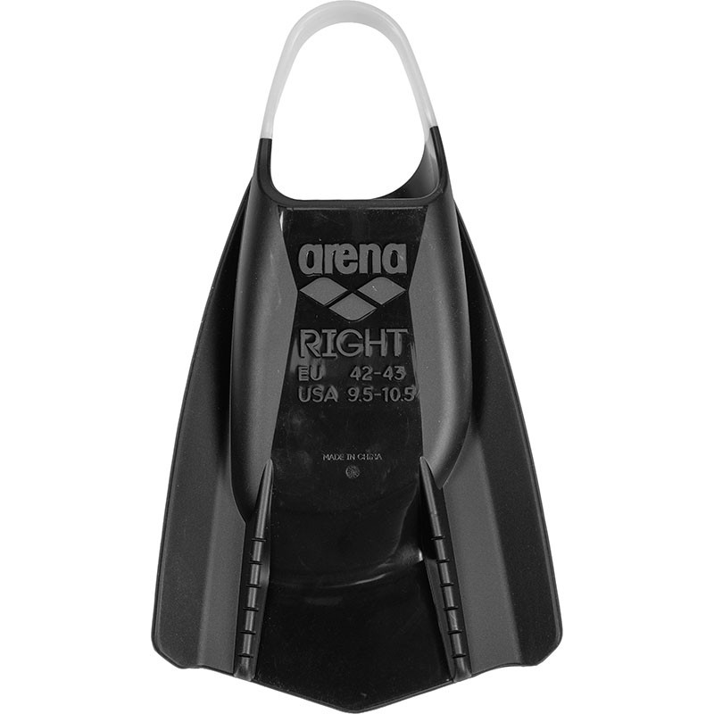 Ласти для плавання короткі із відкритою п'ятою Arena POWERFIN PRO II Flex (011938-400) чорние, розмір 44-45