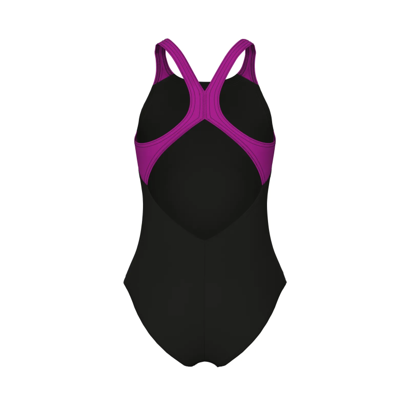 Дитячій купальник Arena Girl's Pinwheel Swimsuit V Back  (011752-557) чорний, розмір 8-9 років