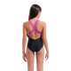 Дитячій купальник Arena Girl's Pinwheel Swimsuit V Back  (011752-557) чорний, розмір 10-11 років