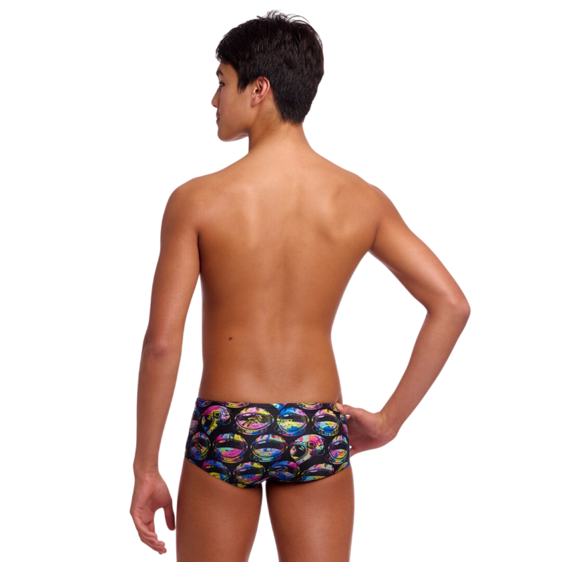Дитячі плавки Funky Trunks Boy's Sidewinder Trunks Ham Bam Maam (FTS015B72369) розмір 24 (8-9 років) чорні