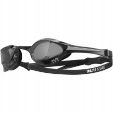 Стартовые очки для плавания TYR Tracer-X Elite Racing Goggles (LGTRXEL-074) черные, шапочка и кейс в комплекте