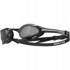 Стартові окуляри для плавання TYR Tracer-X Elite Racing Goggles (LGTRXEL-074) чорні, шапочка і кейс в компелкті